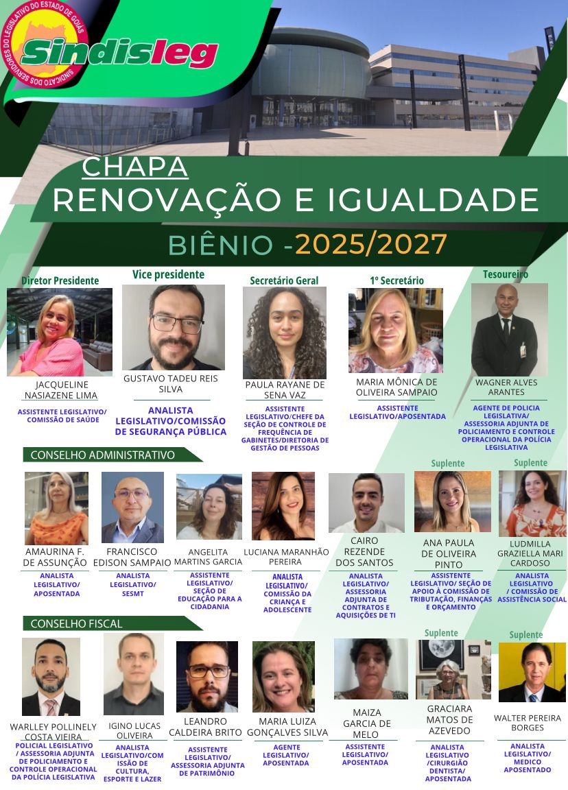Chapa registrada – Eleição do Sindisleg